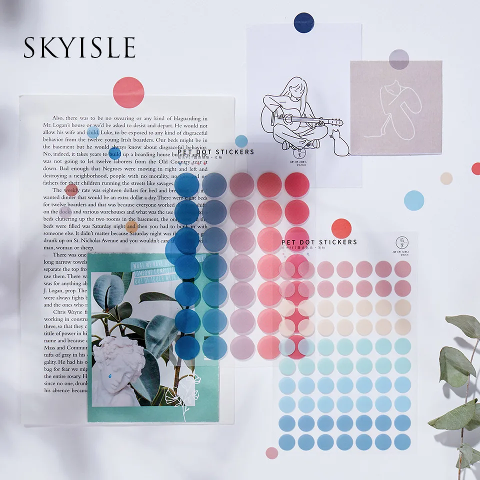 

SKYISLE 7 видов конструкций 3 шт цветная точка стикер для питомца Скрапбукинг планировщик ноутбук японский цикл игрушка крутая Рисование декор...