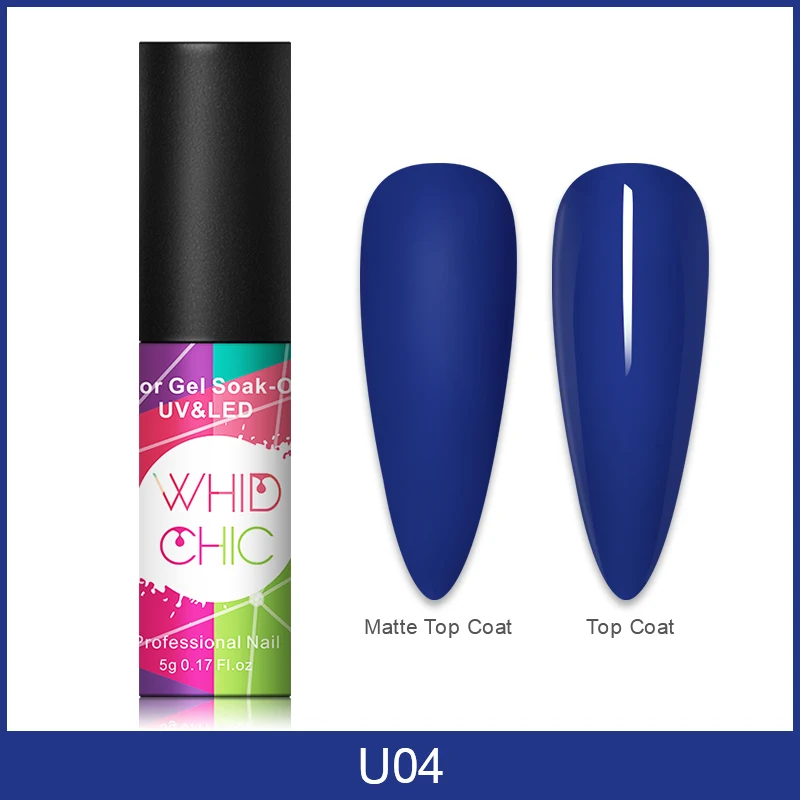 U04 WHID CHICL 1 бутылка 5 мл Цветной Гель-лак для ногтей Чистый Розовый Фиолетовый Синий стойкий УФ-лак для ногтей - Цвет: U04