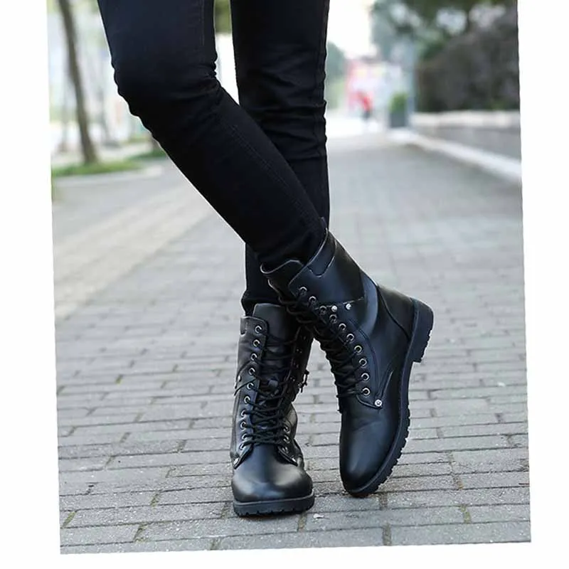 Мужские локомотивные ботинки с металлическим знаком кожаная обувь