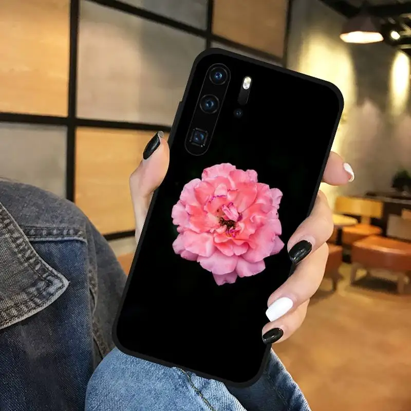 

Elegant Pink Purple Peony Flower Phone Case For Huawei honor Mate P 9 10 20 30 40 Pro 10i 7 8 a x Lite nova 5t
