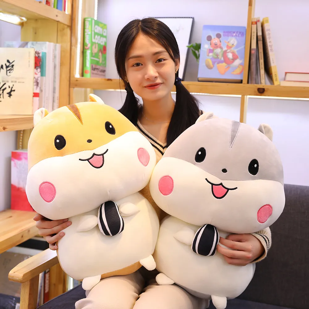 20 55 см милый жадный маленький хомяк плюшевые игрушки каваи держа семена дыни