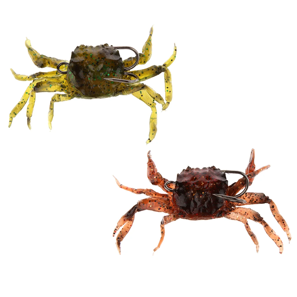 2 шт. мягкие рыболовные приманки в виде краба | Спорт и развлечения