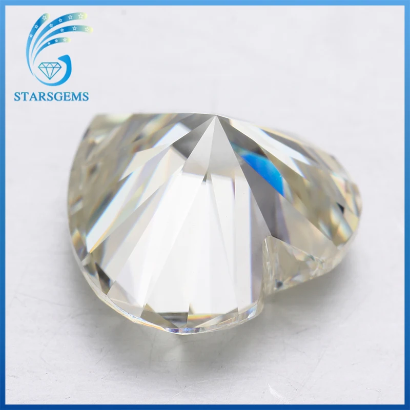 STARSGEM сердце shpat Тест Положительный VVS 10*10 мм Свободный Муассанит 4ct для