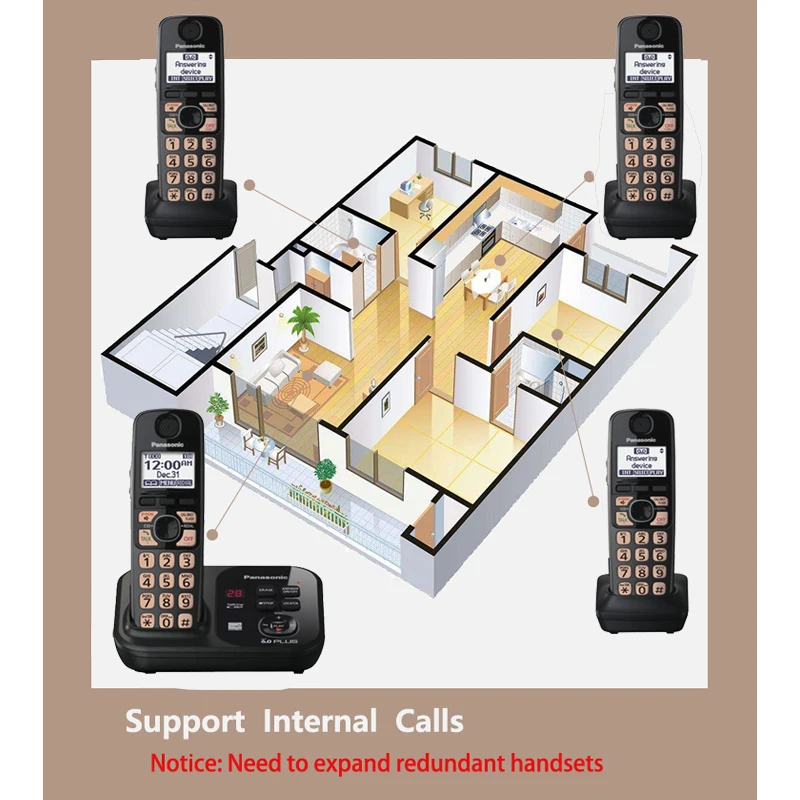 new digital cordless phone with bluethooth answer machine handfree voice mail backlit lcd wireless telephone for office home free global shipping