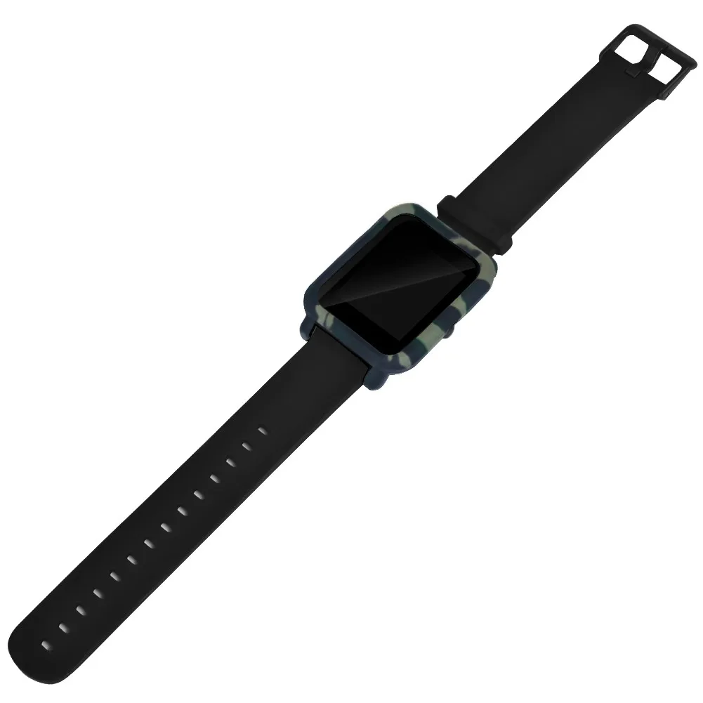 Kinganda ударопрочный Камуфляжный защитный чехол из ТПУ Для Xiaomi Huami Amazfit Bip Youth Watch