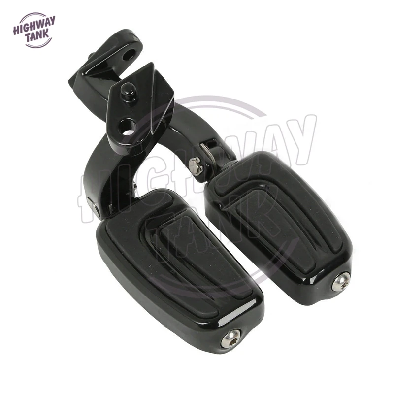 Черный мотоцикл Пассажирские подножки для ног Чехол Harley Tri скользящий Electra Glide