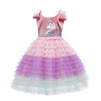 cute kids unicorn dress for girl toddlers baby girl teenger tulle dresses girls birthday party performance prom princess dress