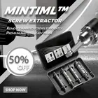 MintimlЭкстрактор винтов, набор для поврежденных винтов, экстрактор для дрели, экстрактор сломанных болтов, устройство для удаления болтов и шпилек