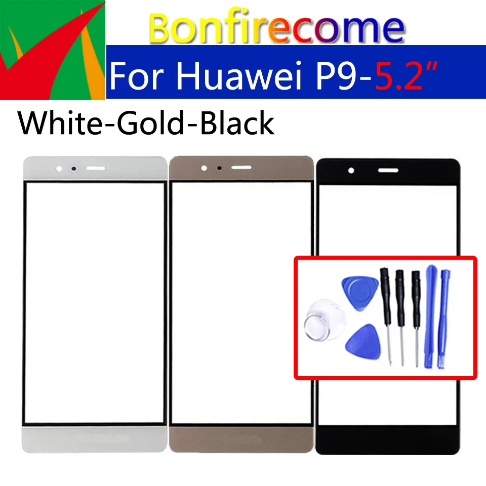 Переднее стекло 5 2 дюйма для Huawei P9 сменная панель сенсорного экрана EVA L09 L19 L29