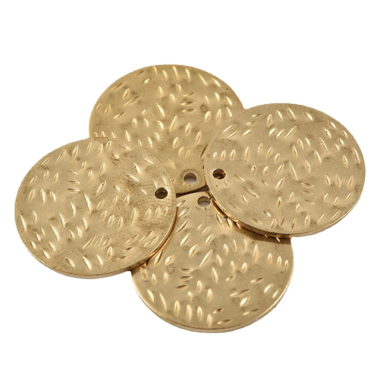 

Brass raindrop pattern 19*1mm single hole geometric disc diy jewelry accessories necklace earrings pendant