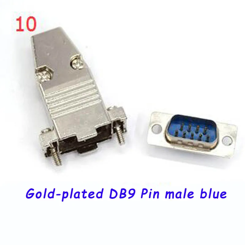 10 шт./лот DB9 DB15 DB25 отверстие/штырь гнездо/штырь синий сварной Разъем RS232