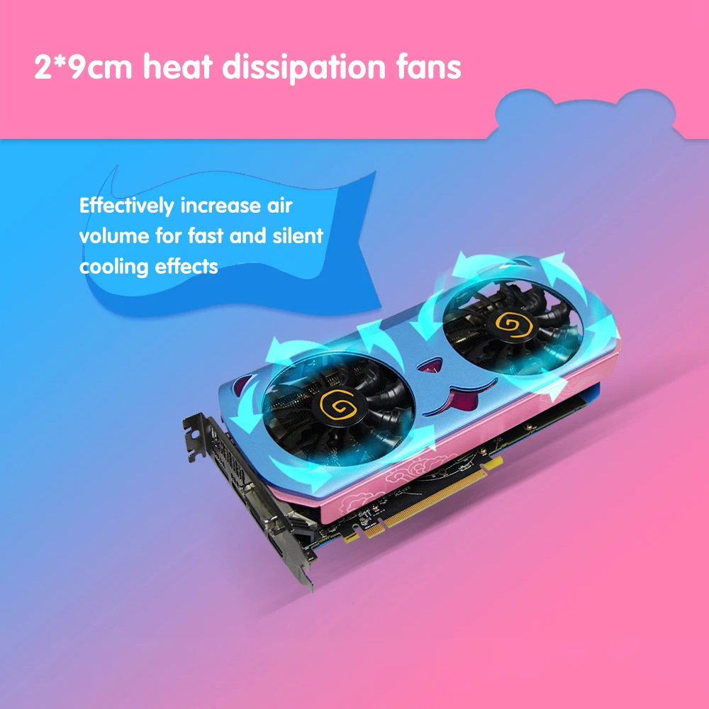 Yeston RX 580 2048SP-8GD5 MA графическая карта, видеокарта 20 8 ГБ/256bit/GDDR5 1284 МГц низкое энергопотребление GPU дыхательный свет