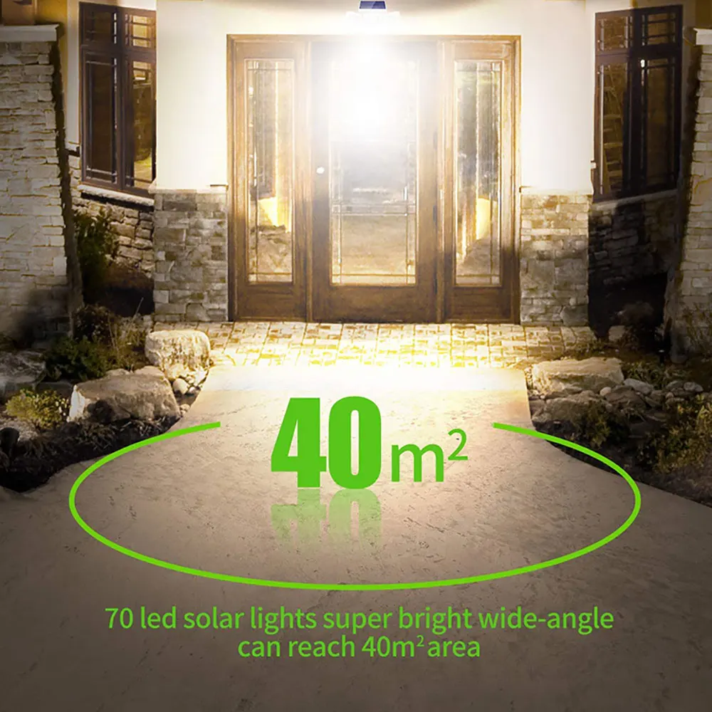 Bright Wireless Wall Lamps 70 LED Outdoor Solar Light Flood PIR Motion Sensor IP65 Waterproof Garden Lights | Лампы и освещение