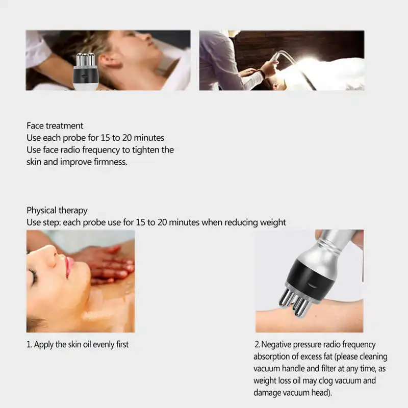 

Skin Vacuum Face Care Three Pole Radio Frequency Probe Replacement Accessory for 40K Fat Burning Body Slimming Machine
