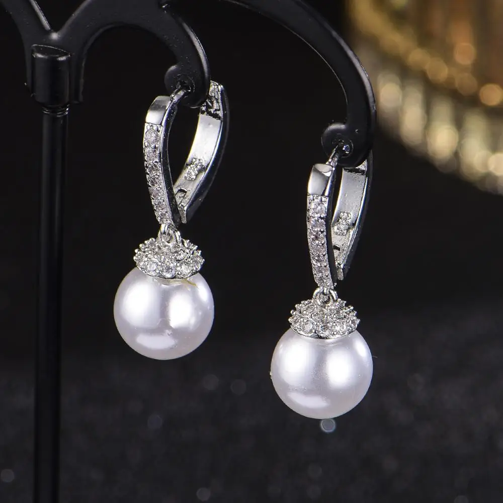 Клипсы женские с натуральным пресноводным жемчугом и кристаллами | Украшения