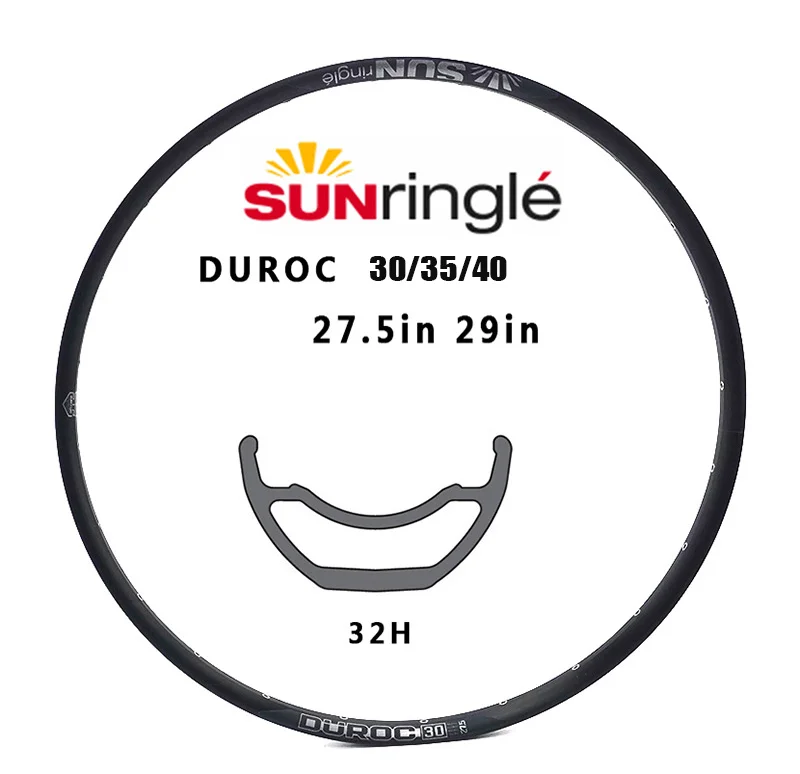 Горный обод Sunringle Durac 30/35/40 27 5/29 дюймов рукав край 32H/28H алюминиевая ободковая