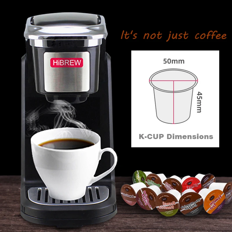 Кофемашина HiBREW с одной подачей кофеварка для K Cup Pod & Ground Coffee компактный размер