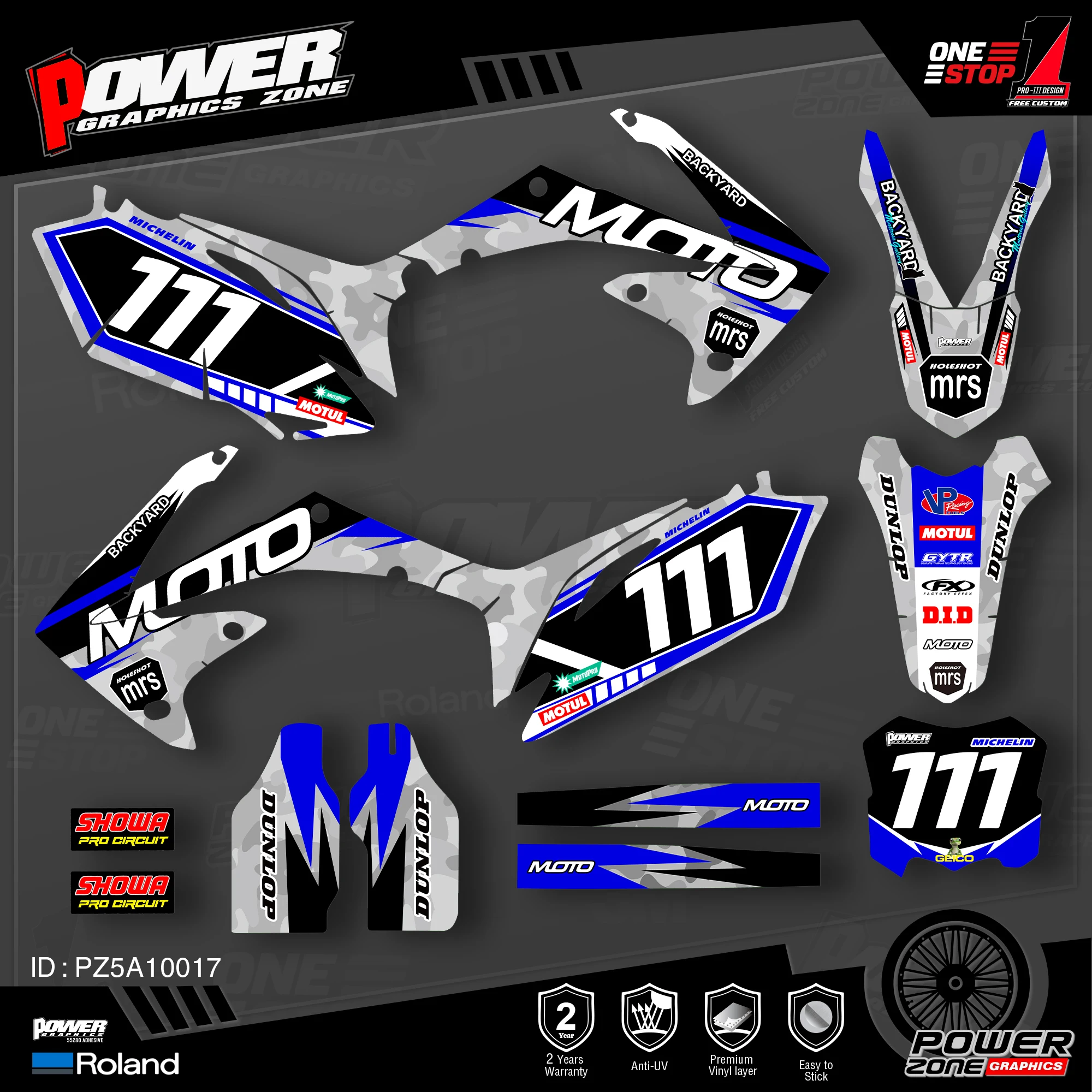 Персонализированные графические фоны PowerZone Набор наклеек для HONDA 2010 2012 2013 CRF250R 2009