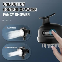 high pressure shower 3mode adjustable spray handheld shower head with silica gel massage shower head massage scalp skin 12port