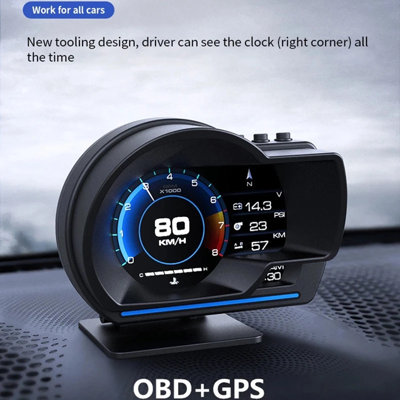 Новейший дисплей OBD2 + GPS Smart Car HUD на лобовом стекле автоматический цифровой