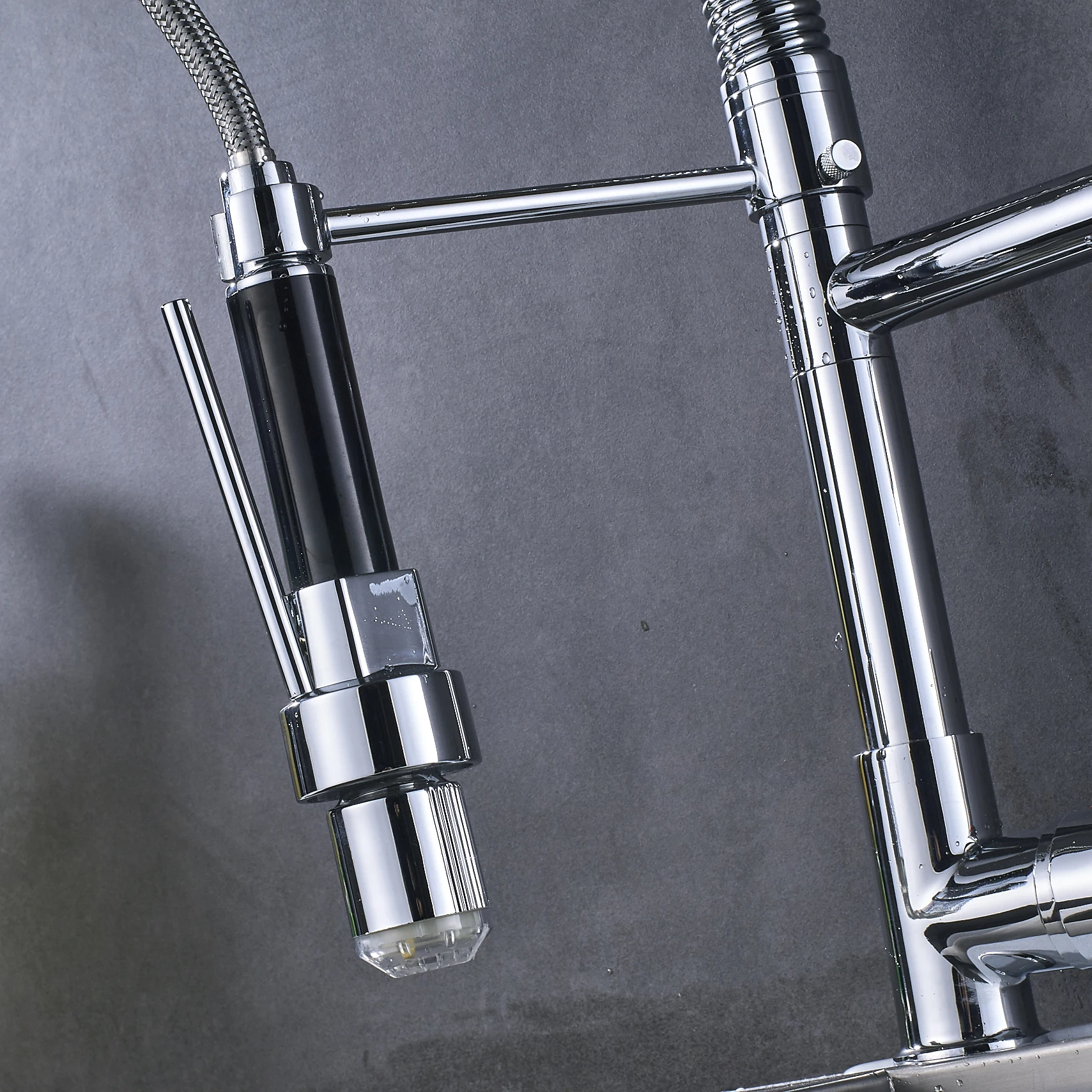 Светодиодный изменяющий цвет кухонный кран смеситель пружина для крана