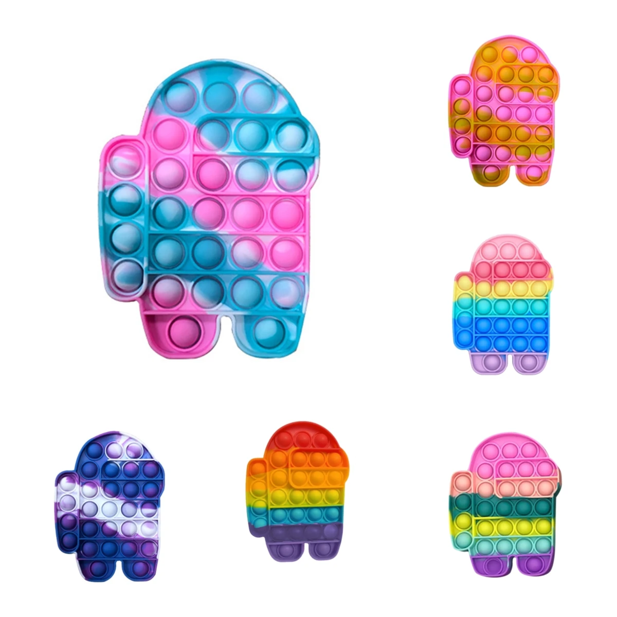 

Push Pops System it Bubble Pineapple Rainbow Color Fidget Toys Autism Special Needs Sensory Anti-Stress Relief Toy Kids Toys