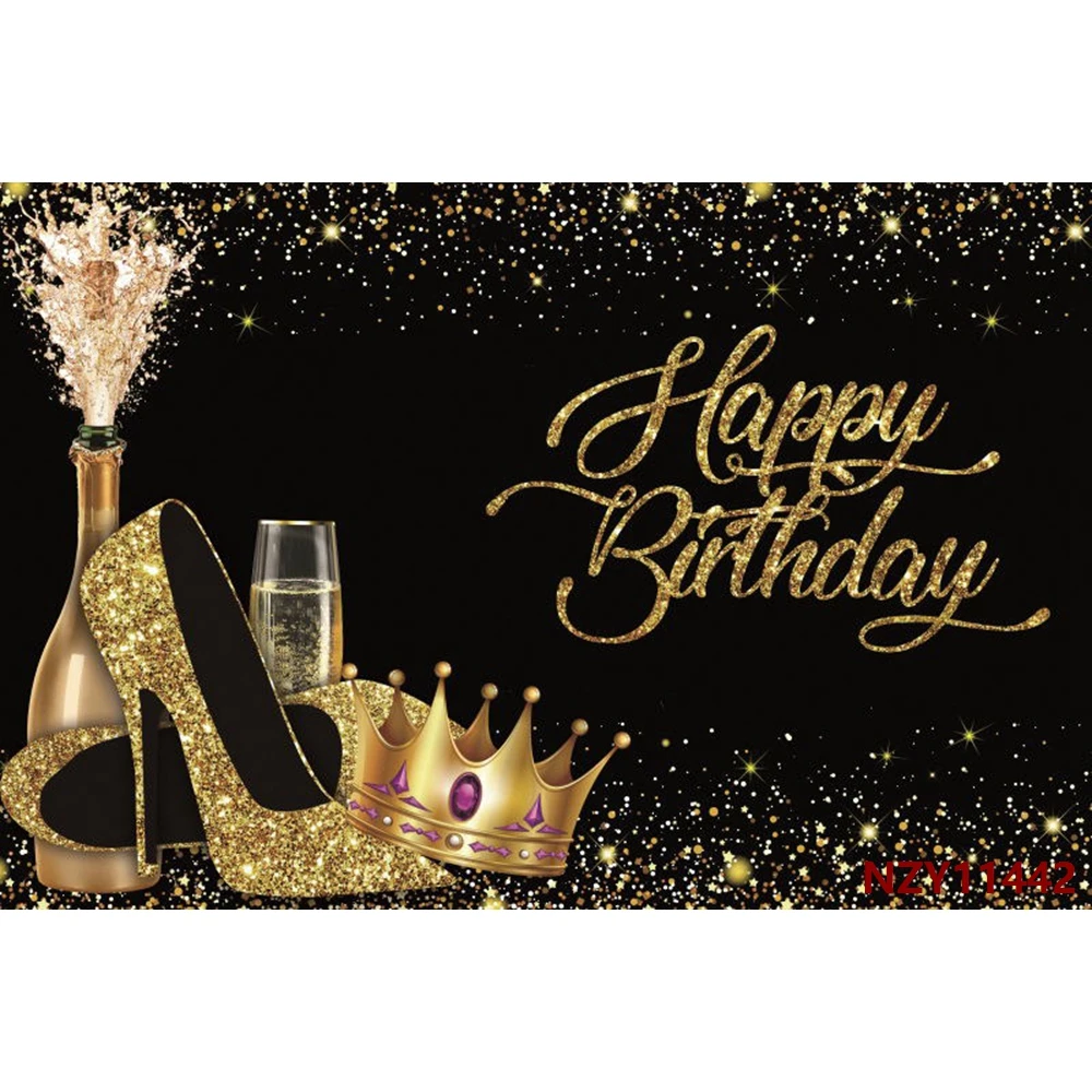 

Фон с днем рождения воздушный шар Блестящий Золотой для взрослых Свадьба детвечерние ринка Декор на заказ фотография фон для фото плакат ре...