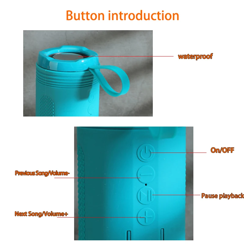 

YABA Bluetooth Speaker Portable Wireless Waterproof Speaker Sound System 3D Stereo Surround soundbar TF AUX USB caixa de som