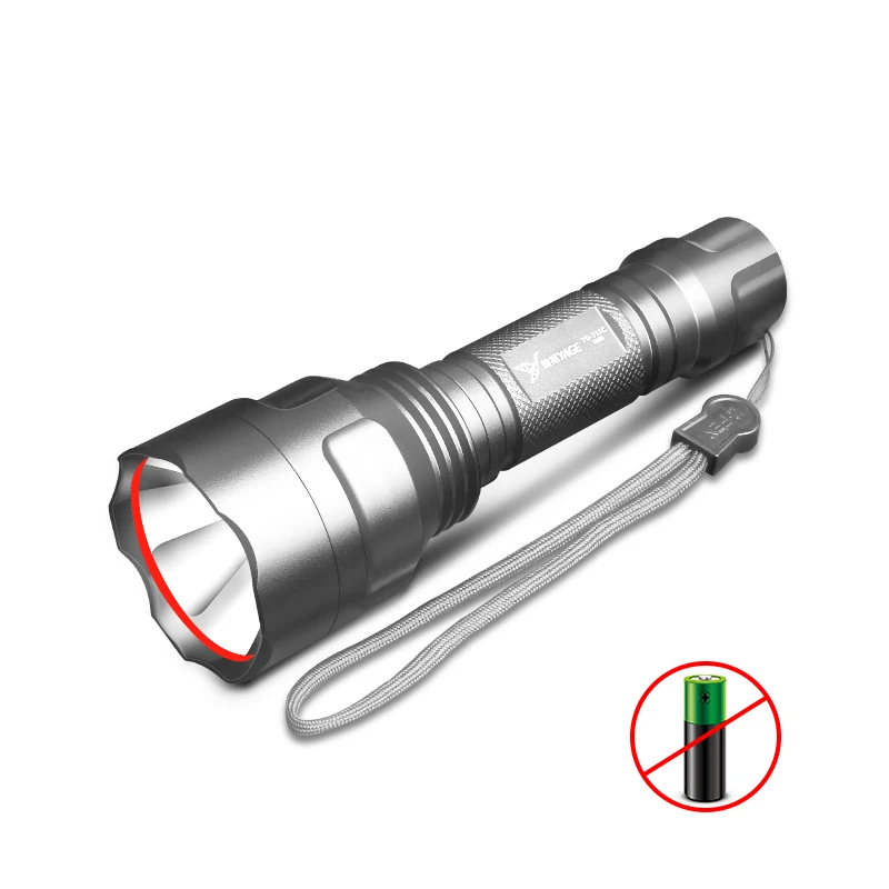 YAGE 332C свет факела led тактический фонарик трех режимах CREE led аккумуляторная фонарик 200-500 М фонарик для 18650 - Испускаемый цвет: Silver