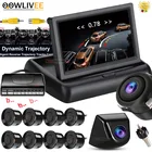 OOWLIVEE интеллектуальная система широкоугольный датчик парковки 8 с автомобильным монитором и камерой динамическая камера Передняя камера показывает расстояние видео