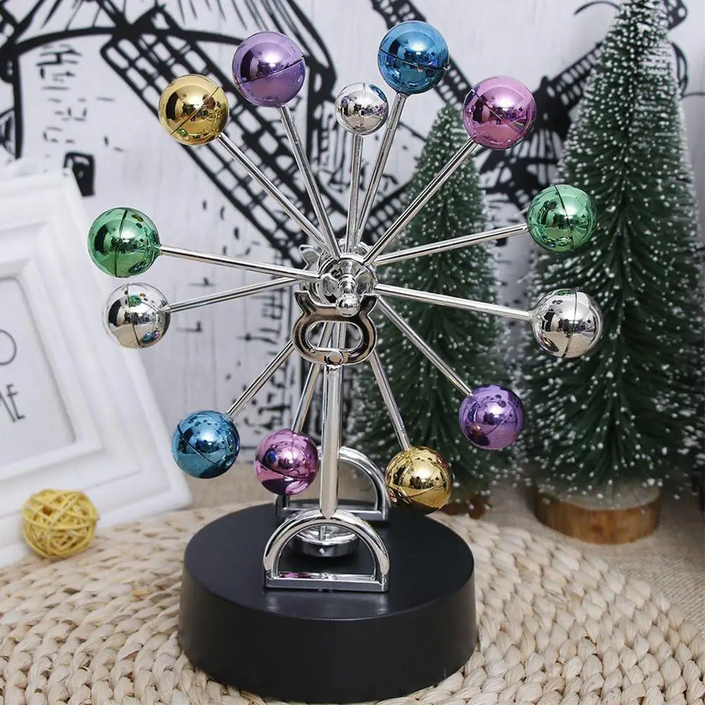 

Home Desktop Decor Art Craft Earth Automatic Perpetual magnet Wheel Motion Toy Education physics Home Tool Ferris and Gadge L0P5