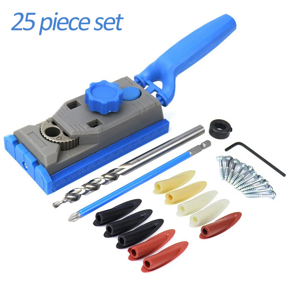 

25 шт. дрель "2-в-1" набор локаторов прямые отверстие косой отверстие пробивая локатор с доска-весы разъем пила мастер ручной инструмент