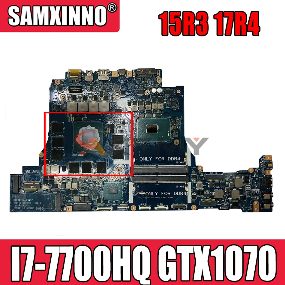 

Akemy LA-D751P с процессором I7-7700HQ GTX1070 GPU RVF7V DDR4 для DELL Alienware 15R3 17R 4 материнская плата для ноутбука протестирована полным 100%
