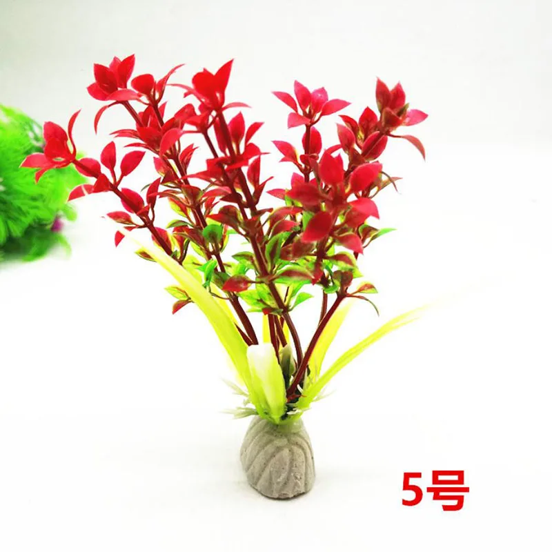 1 шт пластиковые растения для украшения аквариума довольно водяной траве