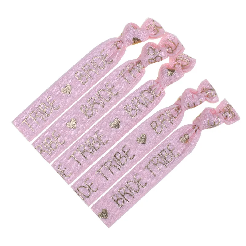 10pc Bachelorette Party Wristbands Bride Hair Ties Bridesmaids Hen Wedding Bridal Shower Favors Decoration | Дом и сад
