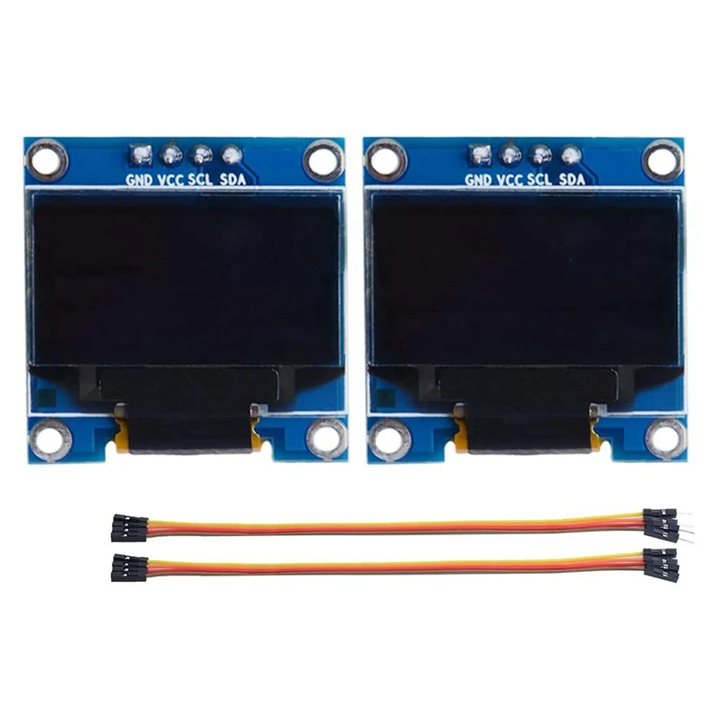 

HFES 2Pcs 0.96Inch OLED Module 12864 128X64 White SSD1306 Driver IIC Serial Display Board Module For Arduino, Raspberry Pi