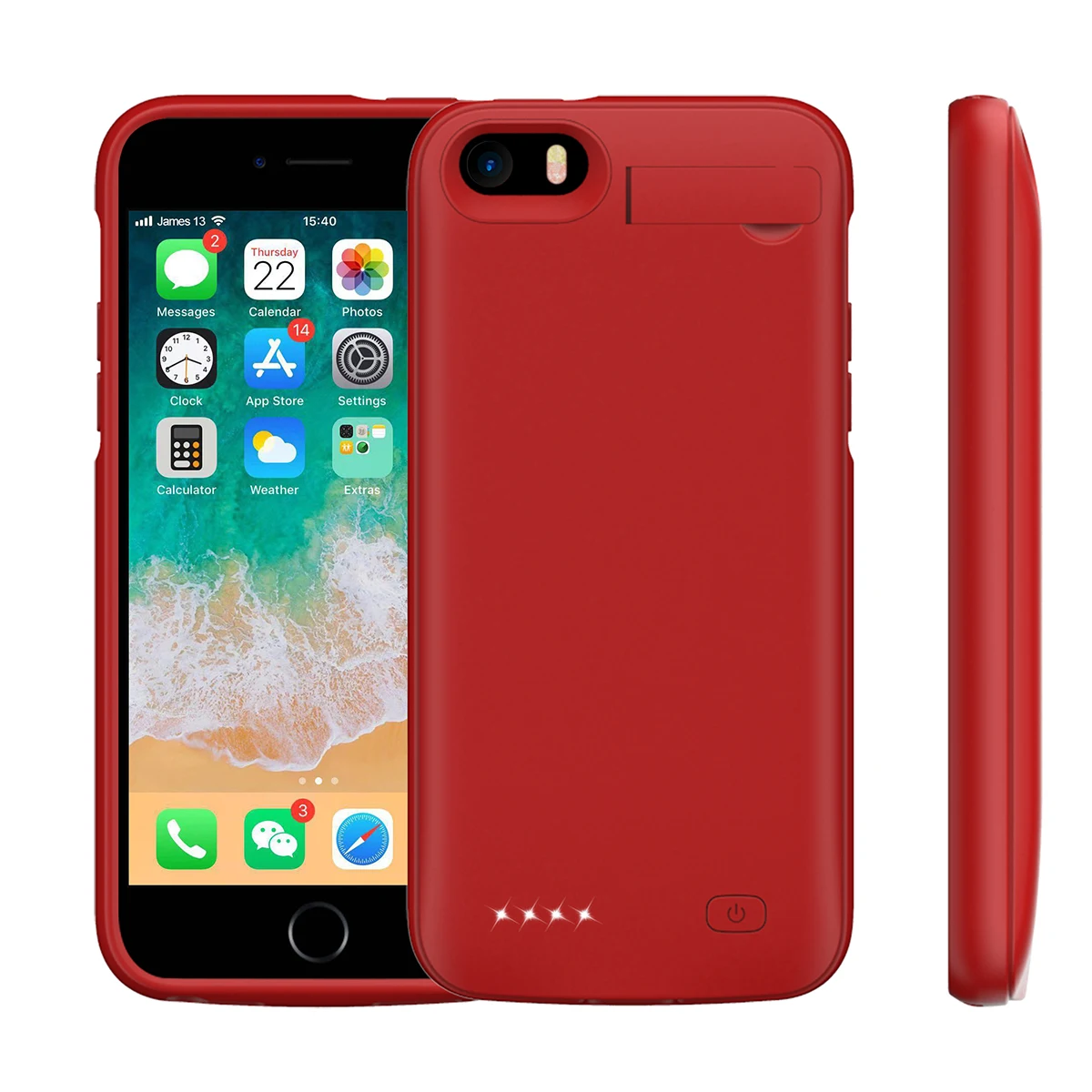 Для iPhone SE 5SE 5 5S за чехол на айфон 4500mAh аккумуляторная Внешняя батарея резервного копирования защитный чехол зарядное устройство крышка с Скрытая скобка