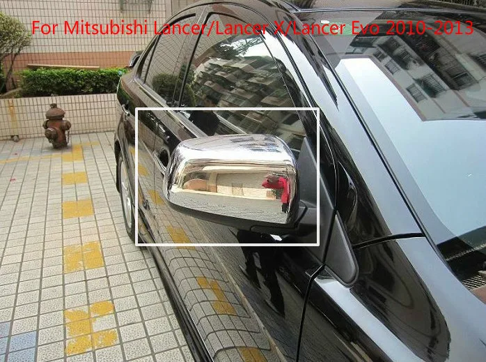 Для Mitsubishi Lancer/Lancer X/Lancer Evo 2010-2013 ABS хромированный чехол для зеркала заднего вида
