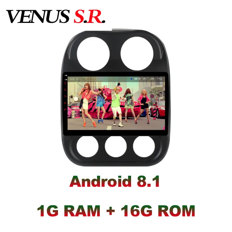 Автомобильный DVD плеер VenusSR Android 8 1 GPS навигация мультимедийный для JEEP Compass Patriot Radio