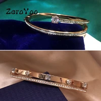 swa fashion jewelry zinc alloy 2021 new charm geometric spiral double layer female bracelet rose gold simple free shipping