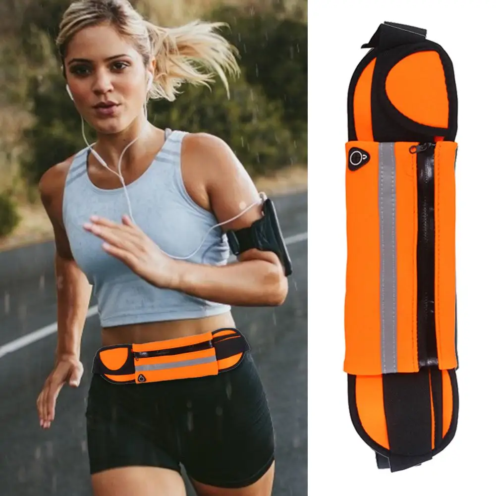 

Прочные сумки для бега, Классическая нежная текстурная Спортивная поясная сумка, водонепроницаемая неопреновая сумка для тренажерного зал...