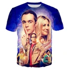 Футболка Мужскаяженская с 3D-принтом Теория большого размера и коротким рукавом