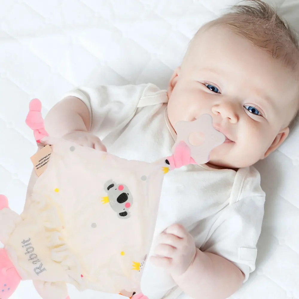 

Baby Comforting Towel Stuffed Cotton Baby Doll Sleep Comfort with Teether