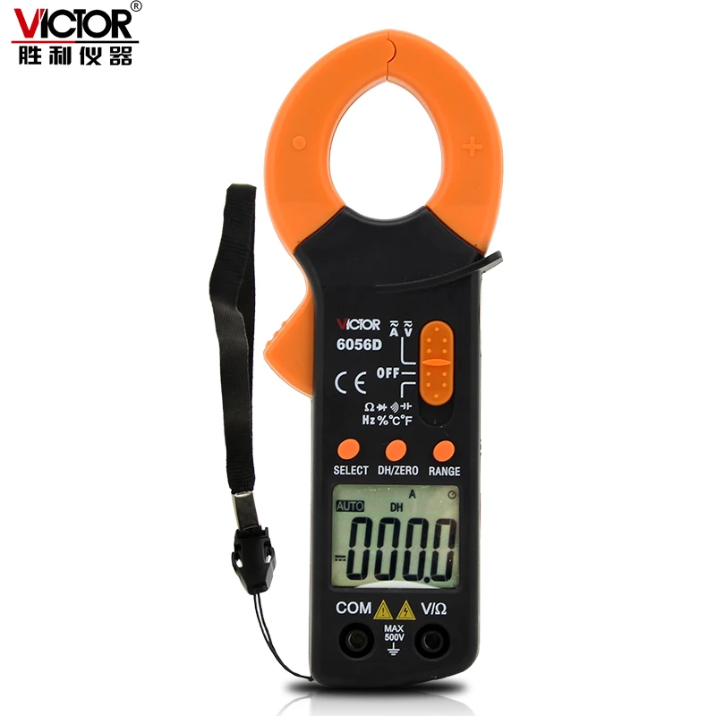 Victor VC6056D клещи мультиметр AC/DC Вольт амперные характеристики тестер 600A 32 мм