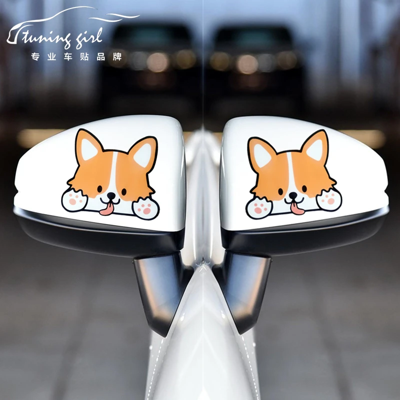 Автомобильные наклейки с изображением собаки Уэльса корги пемброза Мультяшные