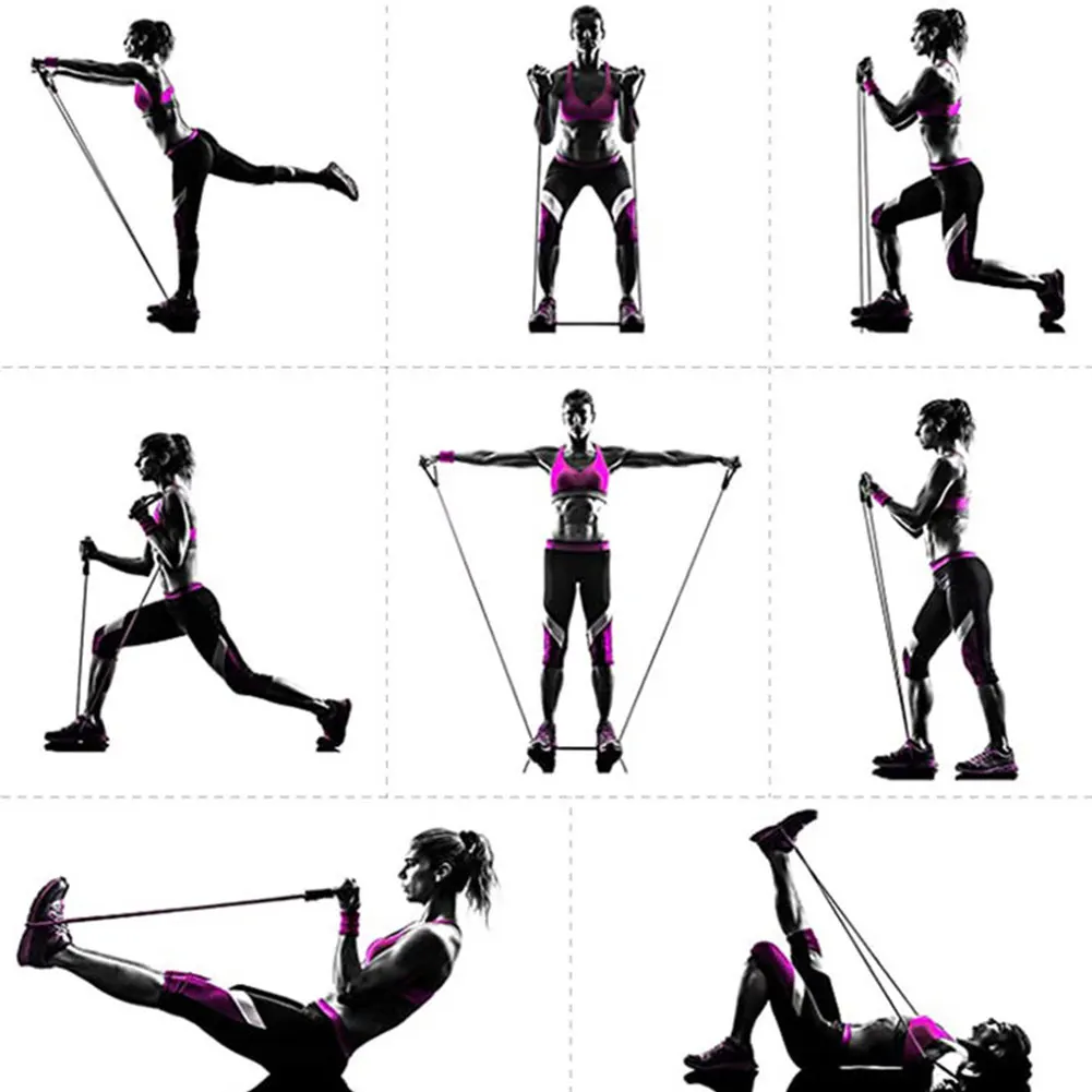 

140cm Yoga Pull Rope Elastic Resistance Bands Fitness Workout Exercise Tubes Practical Training Rubber Tensile Expander