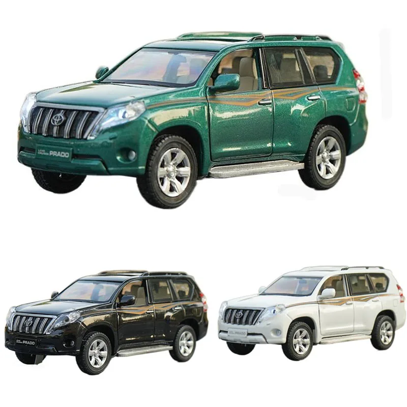 

Toyota Land Cruiser Prado Sound and Light Pull Back Simulation Alloy Car Model Collection Ornaments Decoration Gifts Boys Toys