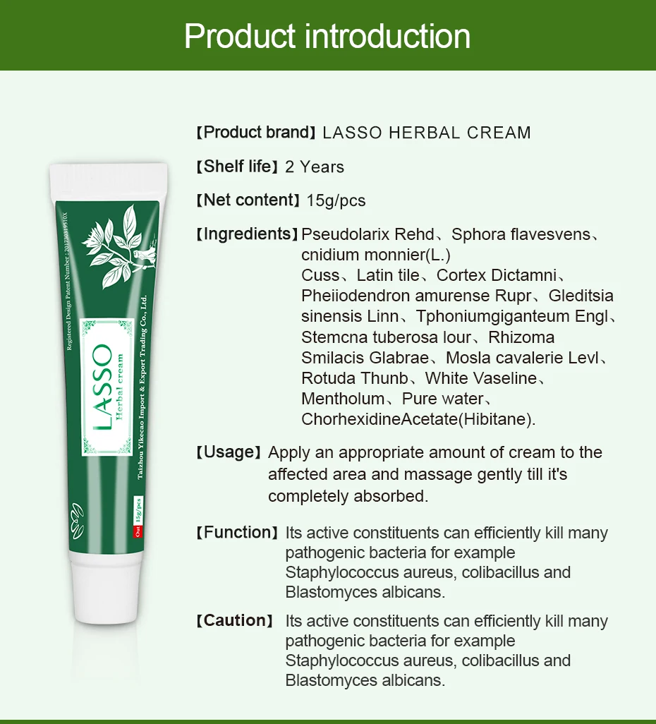 

10PCS YIGANERJING Lasso Skin Psoriasis Cream Dermatitis Eczematoid Eczema Ointment Treatment Psoriasis Natural Skin Care Cream