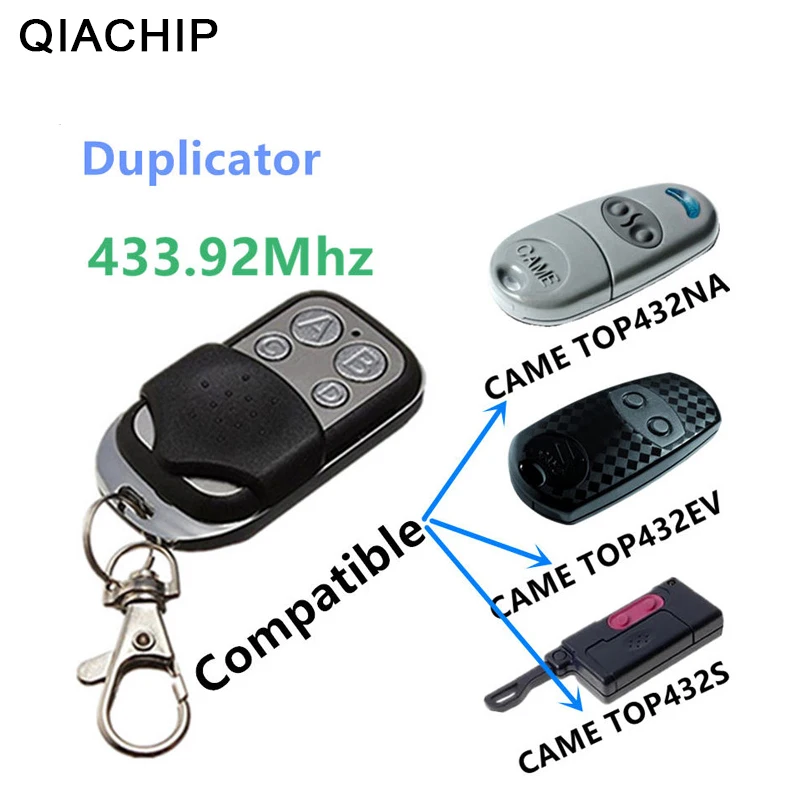 

QIACHIP Copy CAME 433.92Mhz Universal Remote Control TOP432NA Duplicator Garage Door Gate Fob Remote Cloning 433mhz Transmitter