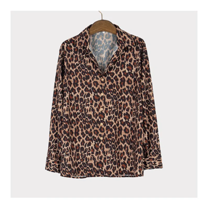 

2020 Autumn Hot Sell New Men Vintage Beach Shirt Fashion Leopard Long Sleeve Hawaiana Shirts Mens Oversized Casual Tops Koszula
